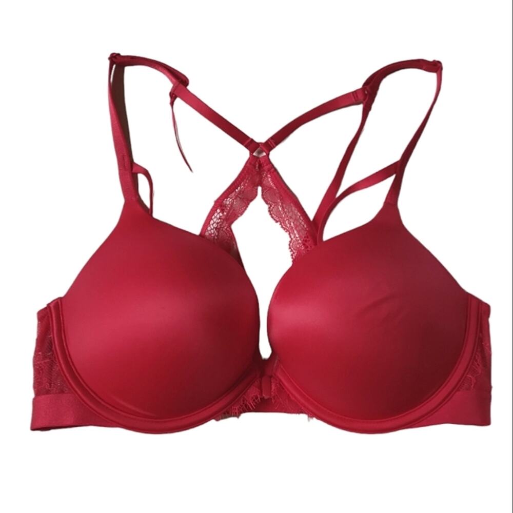 Victoria's Secret Very Sexy Push Up Lace Red Bra size 34C